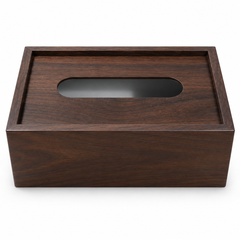 Dark Wood Modern Rectangular Tissue Box
