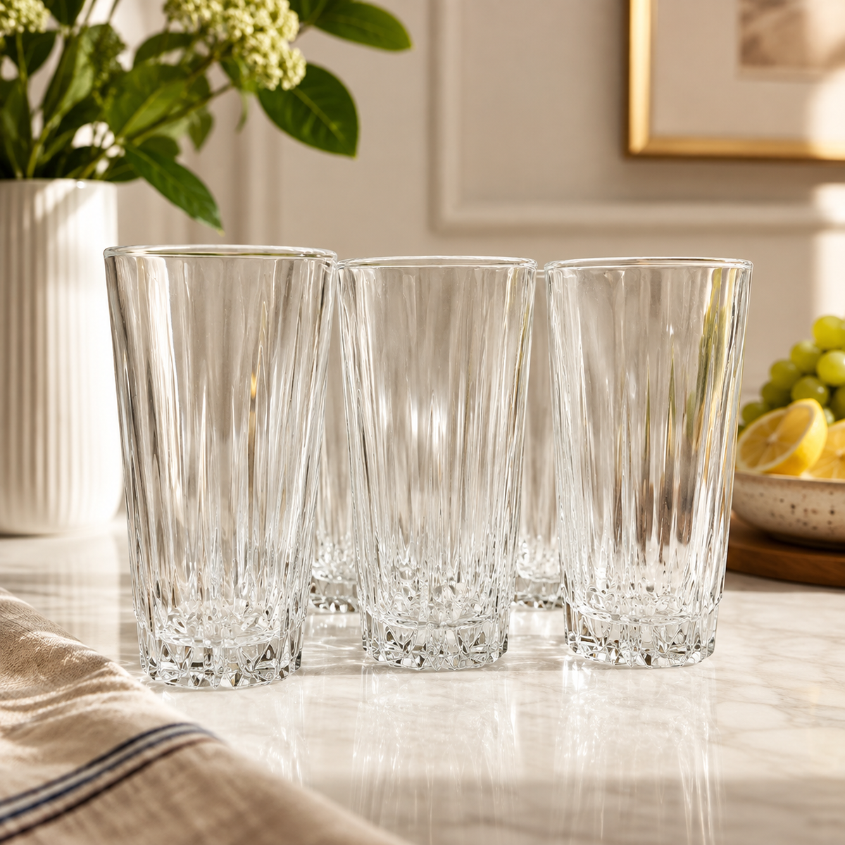 Premium Highball Tumbler Glass 310 ml – Elegant Tall Glass for Water, Juice & Soft Drinks