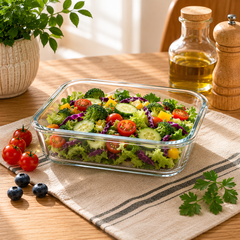 Clear Glass Rectangular Dish 820 ml (174×127 mm) – Premium Single-Piece Food Storage & Serving Container