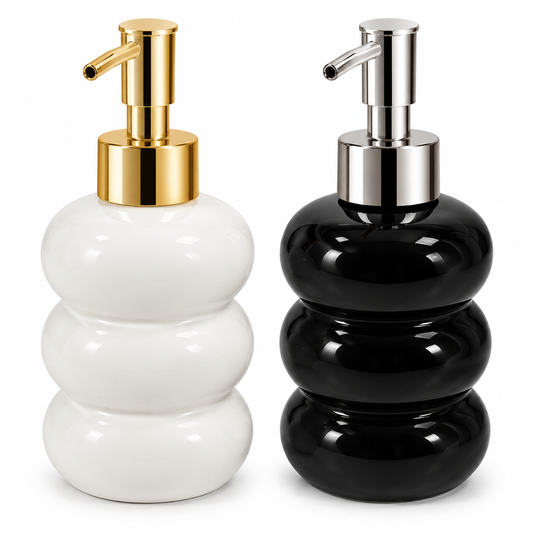 Twisted Soap Dispenser Black/White | Bathroom & Kitchen Dispenser