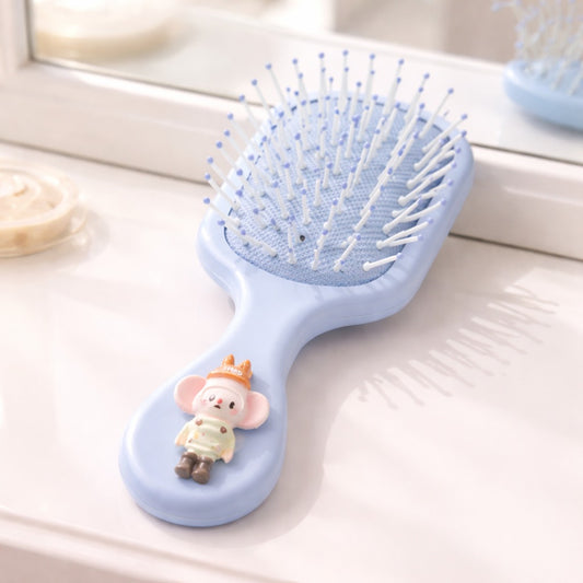 Assorted Kids Cartoon Hair Brush – Soft Detangling Paddle Brush for Children (Assorted Colors) - Habitt