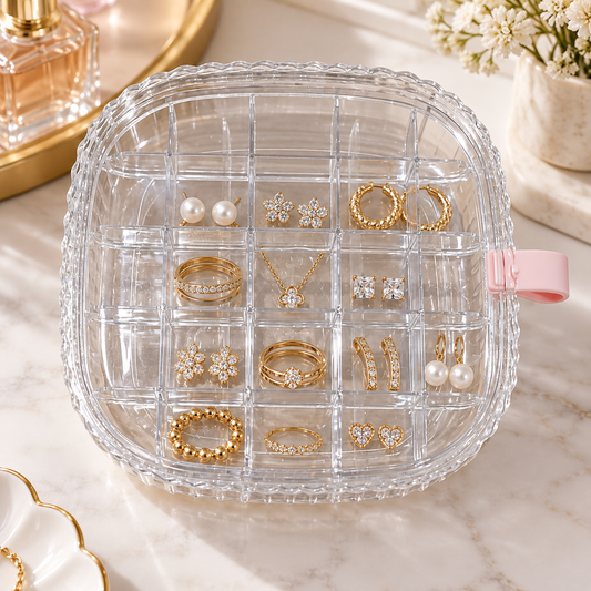 Jewellery Partition Box 2 in 1 – Multi-Compartment Jewellery Organizer