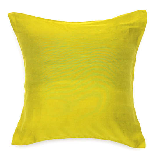 Buy 1 Get 1 Free Green Cotton Silk Cushion Cover 18x18 – Elegant Plain Decorative Throw Pillow for Sofa, Bed & Living Room - Habitt