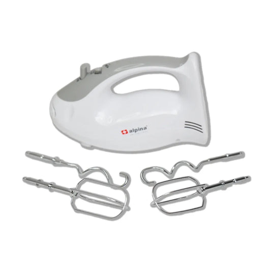 Alpina Hand Mixer 200W with Multiple Speeds, Beaters & Dough Hooks – Compact Electric Mixer (SF-1010) - Habitt