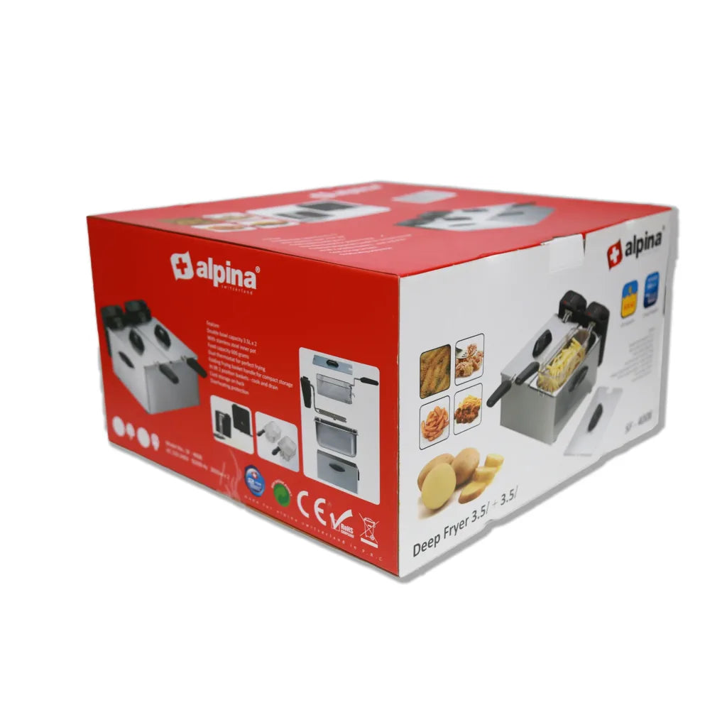SS.Deep Fryer Twin Bowl F-4008 - Alpina - Habitt