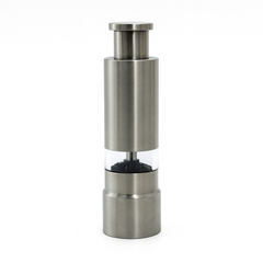 Stainless Steel Pepper & Salt Grinder – Adjustable Ceramic Mill with Transparent Window - Habitt