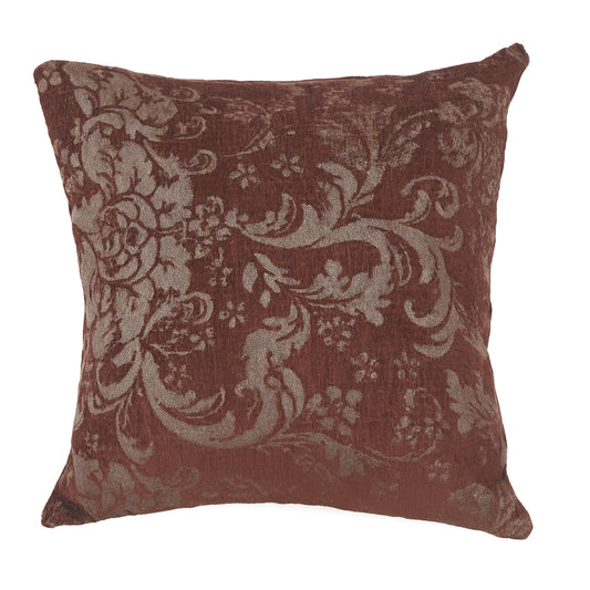 Buy 1 Get 1 Free Brown Jacquard Cushion Cover 18x18 – Elegant Decorative Throw Pillow with Floral Pattern for Sofa & Bed (Copy) - Habitt