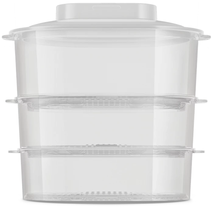 Philips Daily Collection Food Steamer 900W with 3-Tier Baskets, Egg Rack & Rice Bowl (HD9125/90) - Habitt