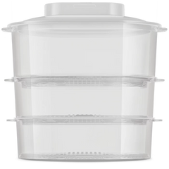 Philips Daily Collection Food Steamer 900W with 3-Tier Baskets, Egg Rack & Rice Bowl (HD9125/90) - Habitt
