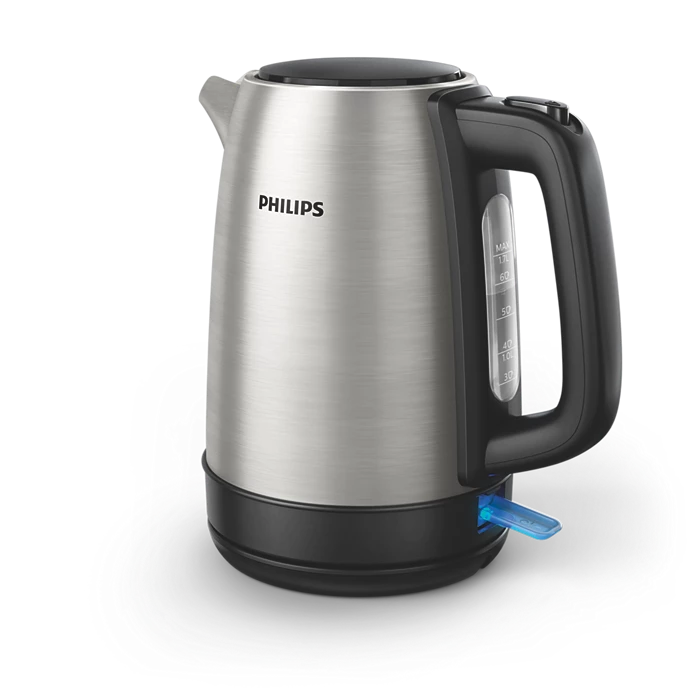 Philips Daily Collection Metal Kettle – HD9350/92 | 1.7L Stainless Steel Fast-Boil Electric Kettle - Habitt
