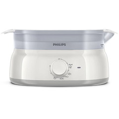 Philips Daily Collection Food Steamer 900W with 3-Tier Baskets, Egg Rack & Rice Bowl (HD9125/90) - Habitt