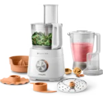 Philips Viva Collection Compact Food Processor HR7520/01 – Powerful Multi-Function Food Processor with Blender and Accessories - Habitt