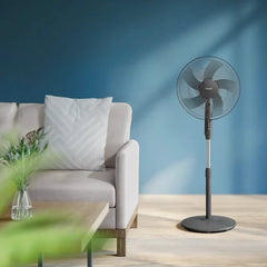 Philips Series 600 Pedestal Fan with Powerful Airflow & Adjustable Height – Quiet Cooling Fan (ACP620/01) - Habitt