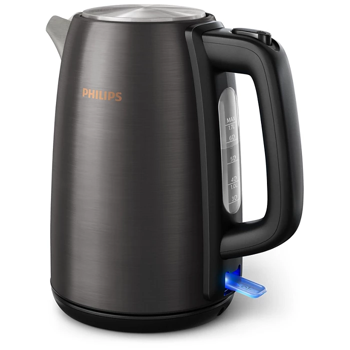 Philips 5000 Series Stainless Steel Kettle – HD9352/31 (Black & Copper) | 3000W Fast-Boil Premium Electric Kettle - Habitt