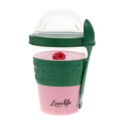 Portable Yogurt Cup with Spoon – BPA‑Free Snack Container for Yogurt, Parfaits & On‑the‑Go Snacks - Habitt