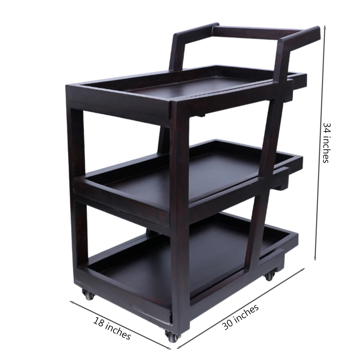 3 Step Ferdy Tea Trolley (Sheesham) - Habitt