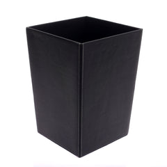 Leather dust bin (Black) - Habitt