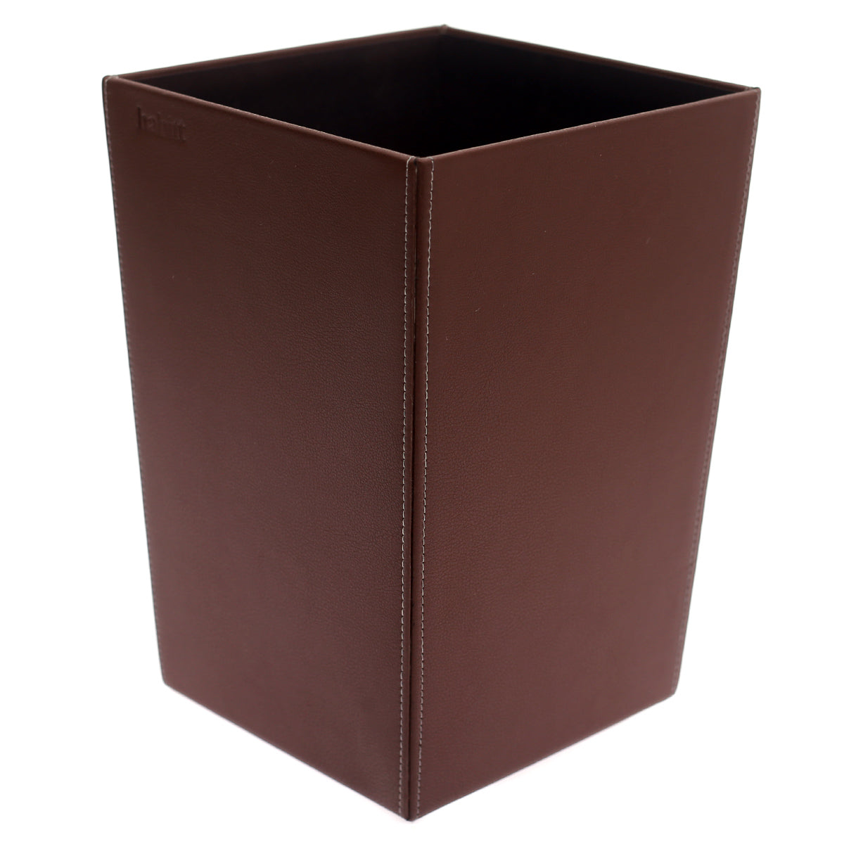 Leather dust bin (Brown) - Habitt