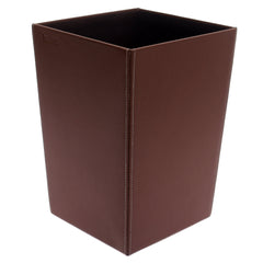 Leather dust bin (Brown) - Habitt