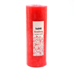 Strawberry Pillar Candle 2x6" - Habitt