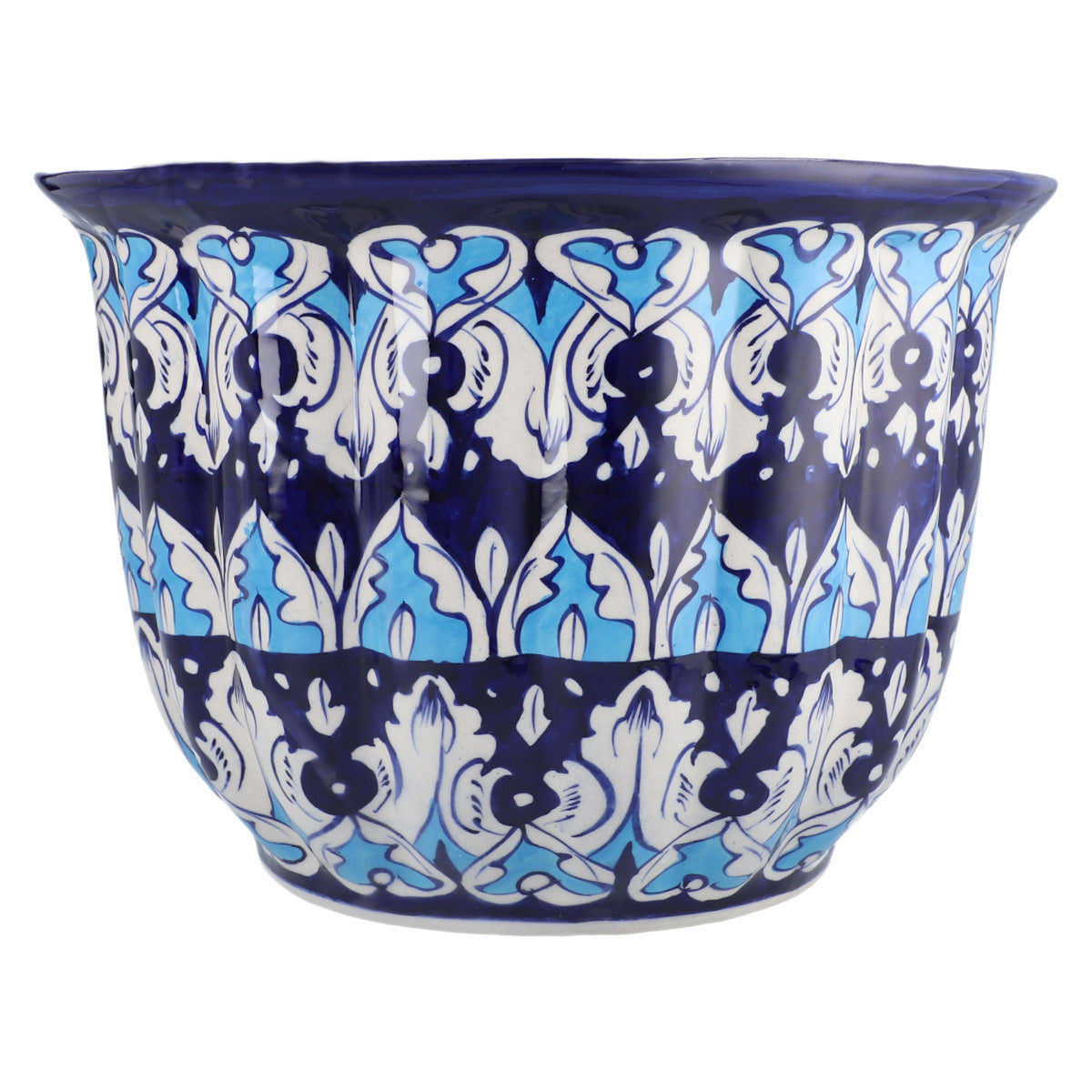 Planter Ceramic.Multi Large Blue Pottery - Habitt