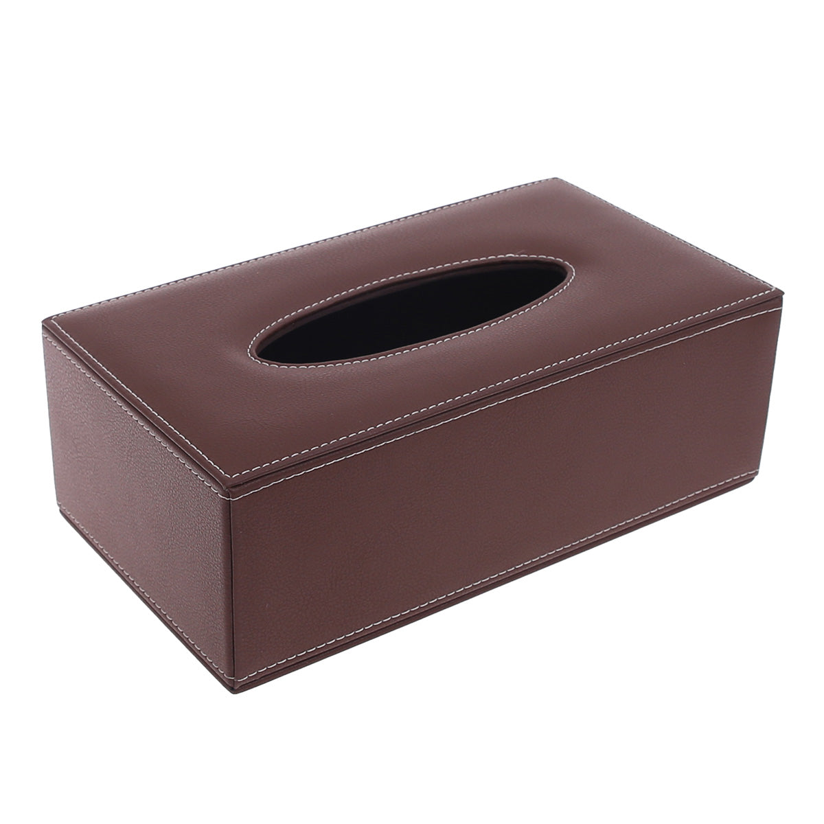 Brown Leather Tissue box (Brown) - Habitt