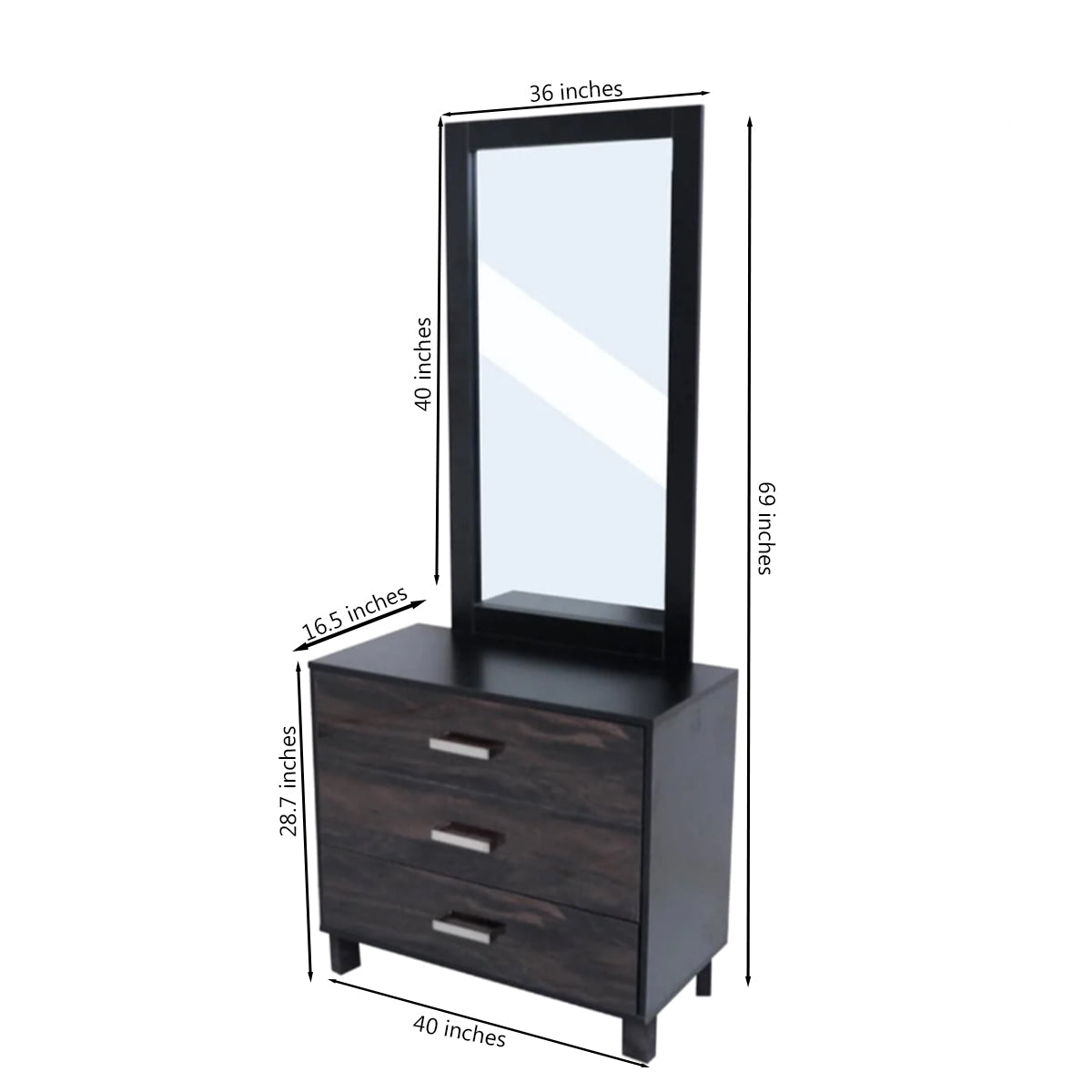 Franklin Black Dresser Table