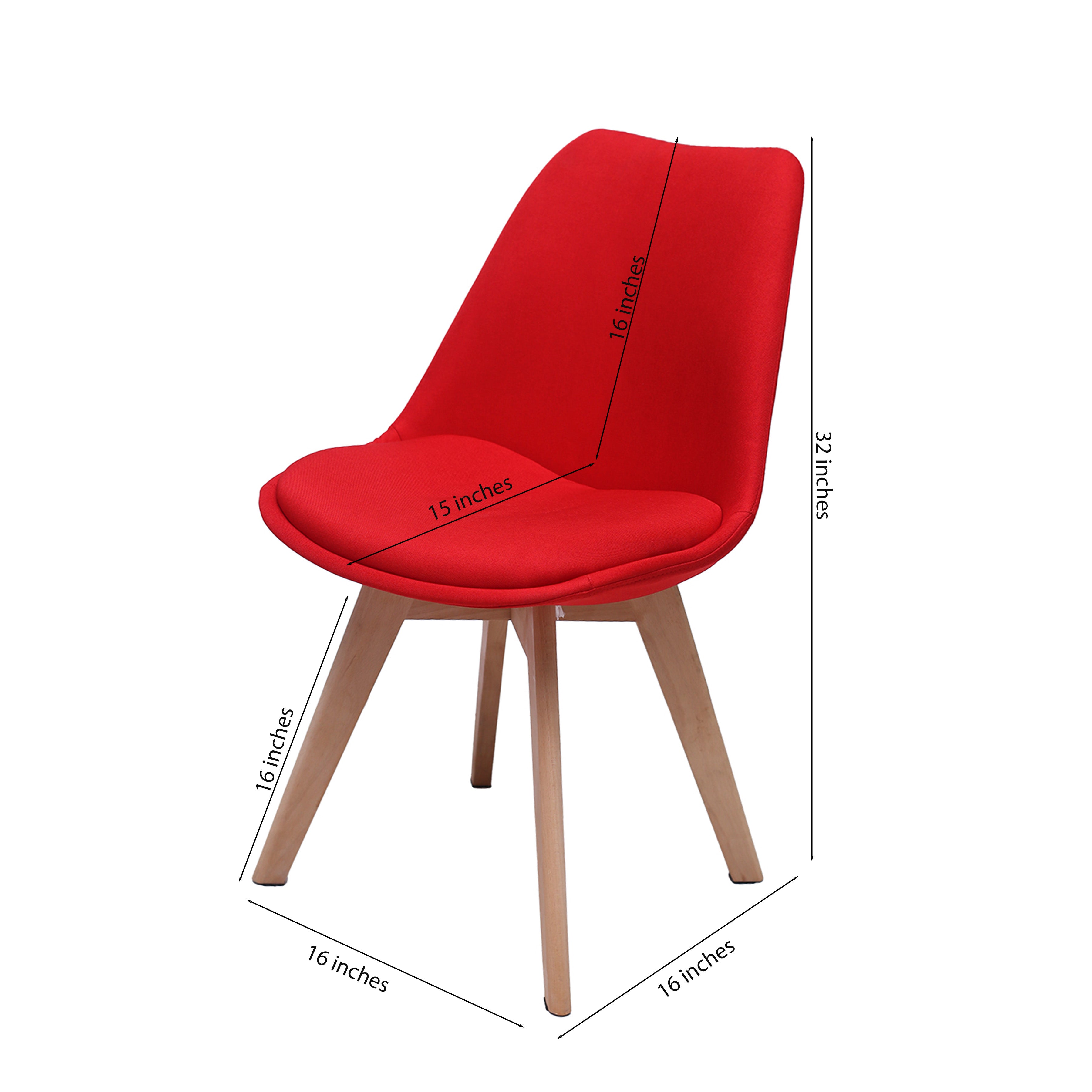 Gigma Red W/Fabric Chair, Set of 2