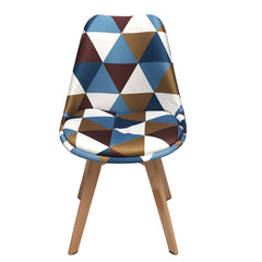 Gigma Printed  W/Fabric Chair, Set of 2