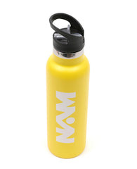 Straw Lid Bottle Metal Yellow 600 ML - Habitt