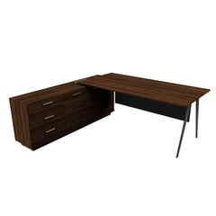 Office Furniture - Executive Table with Side Rack - FINN SERIES - Habitt