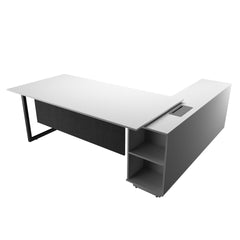 Office Furniture - Executive Table with Side Rack - PLEIN SERIES - Habitt