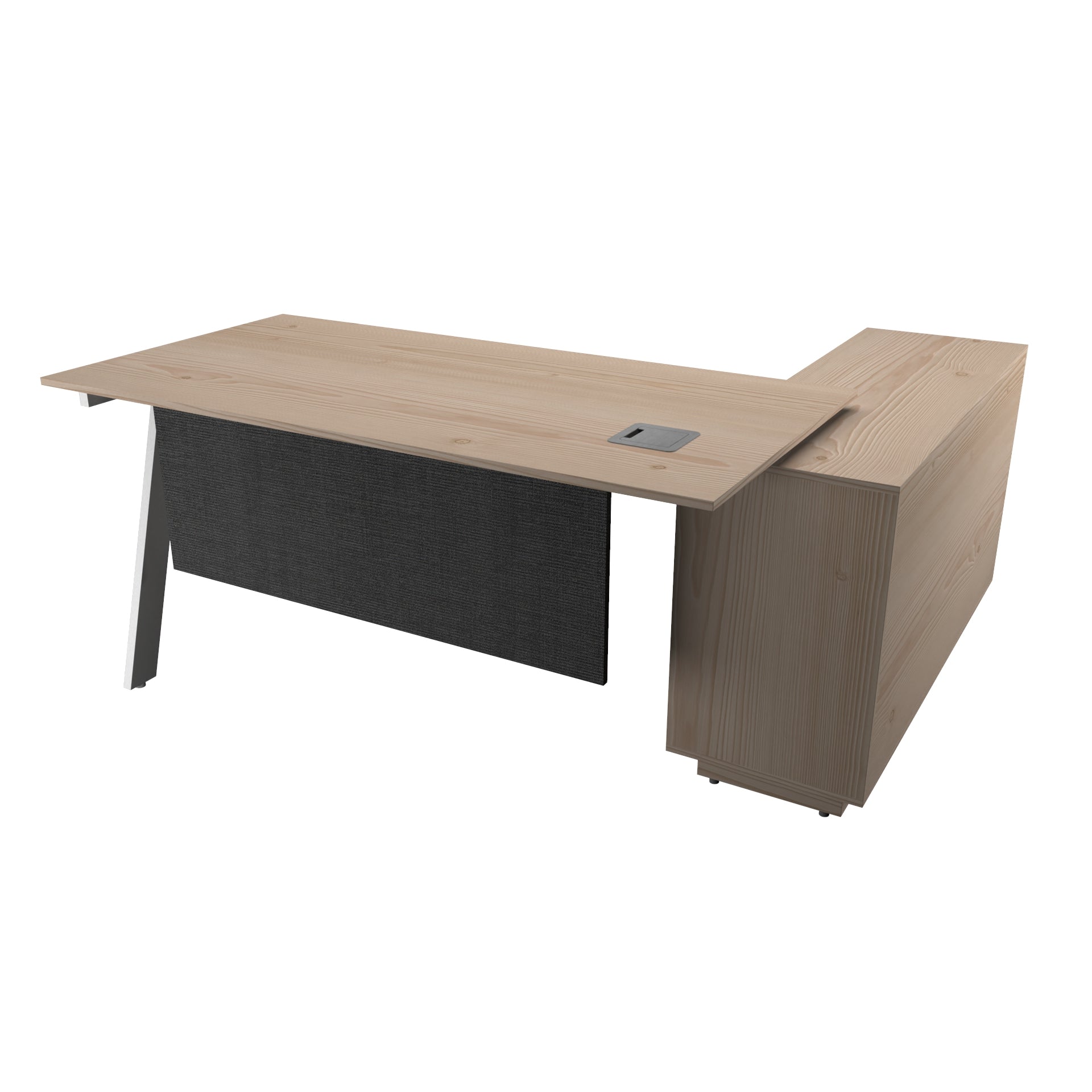 Office Furniture - Manager Desk with Side Rack - DYNAMIC SERIES - Habitt
