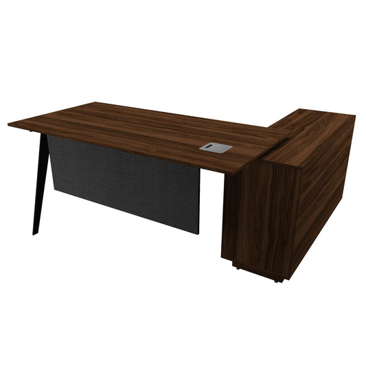 Office Furniture - Manager Desk with Side Rack - FINN SERIES - Habitt