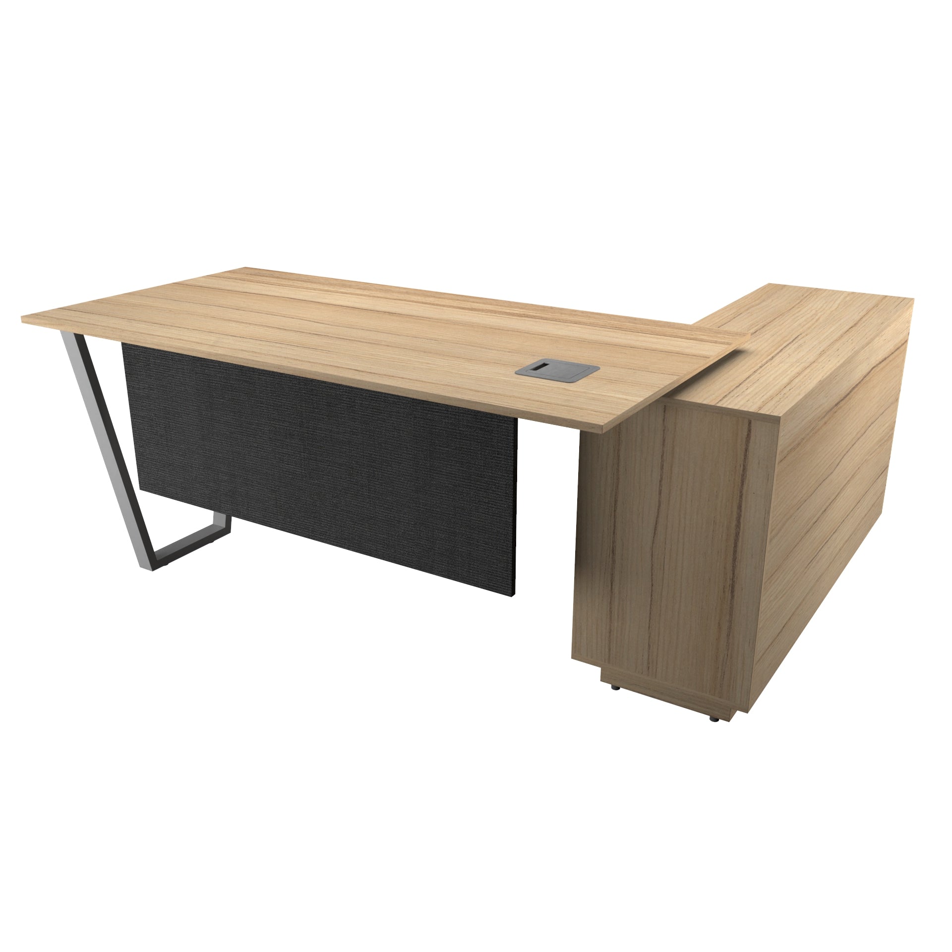 Office Furniture - Manager Desk with Side Rack - LAZO SERIES - Habitt