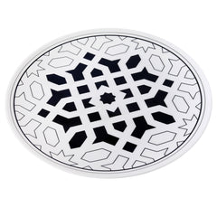 Dinner Plate. Geometric Black - Habitt