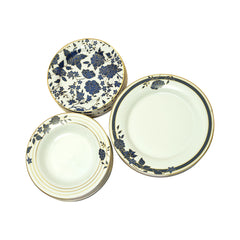 18pcs Dark Blue Plate set