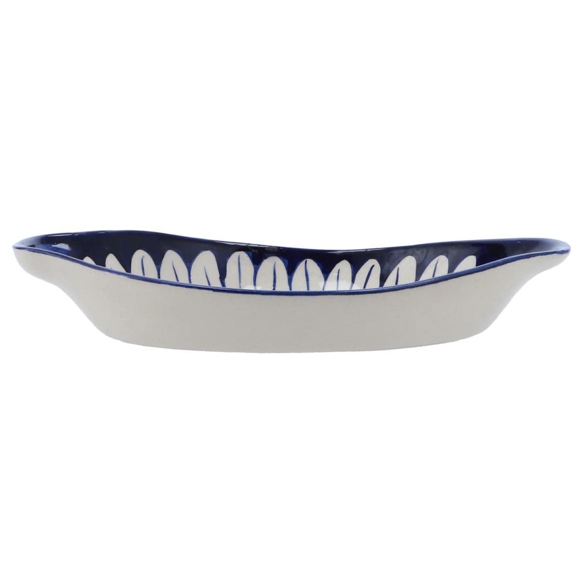 Platter Ceramic Blue White 26724 - Habitt