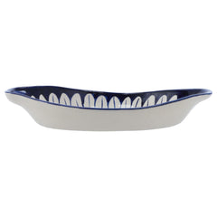 Platter Ceramic Blue White 26724 - Habitt
